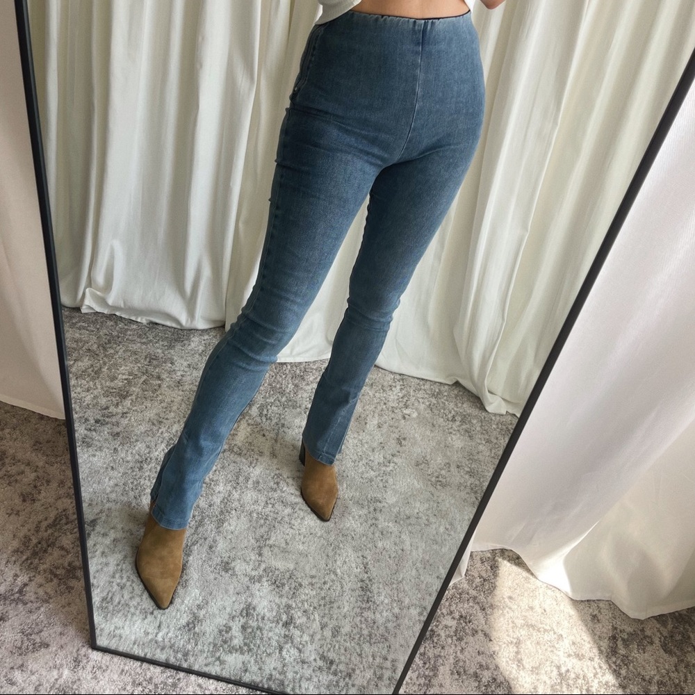 EMORY ROSE Denim High Waist Bootcut Leggings